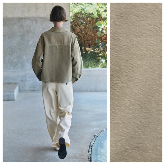 NWT. Zara ZW Collection Khaki Cotton Pocket Overshirt. Size S. - Picture 5 of 13